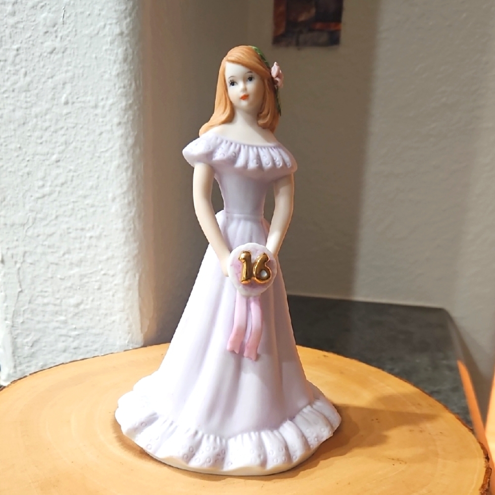Vintage 1982 Porcelain Sweet 16 Figurine. Enesco Growing Up Girls.